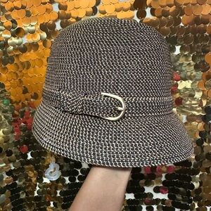 Talbots Black and Tan Woven Hat